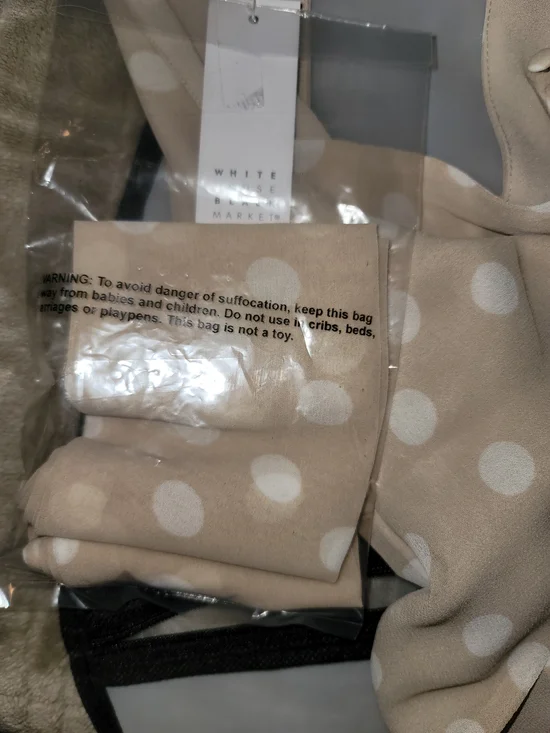 White House Black Market Beige and White Polka Dot Halter Camisole - Picture 4 of 4